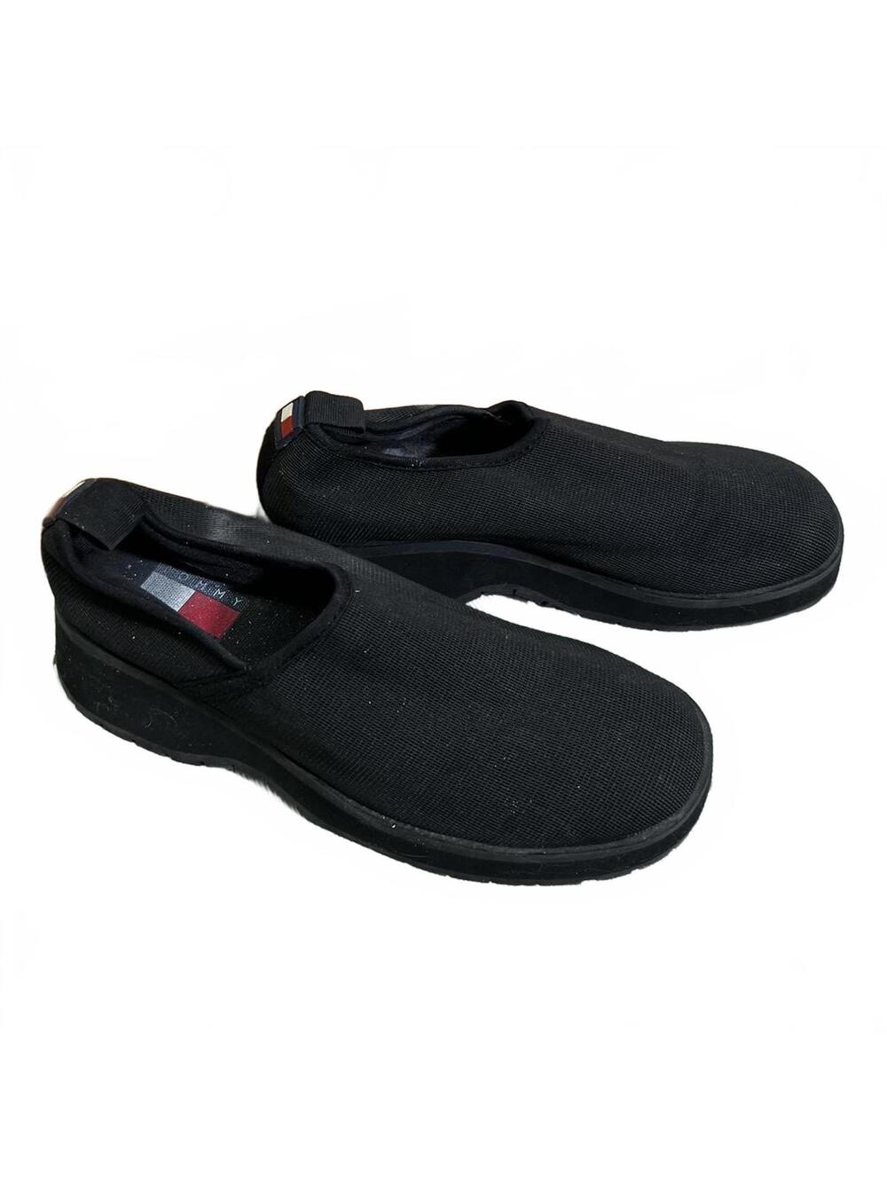 Tommy Hilfiger W20551 Slip On Sneakers Black Mesh Walking Shoes Womens 7 M